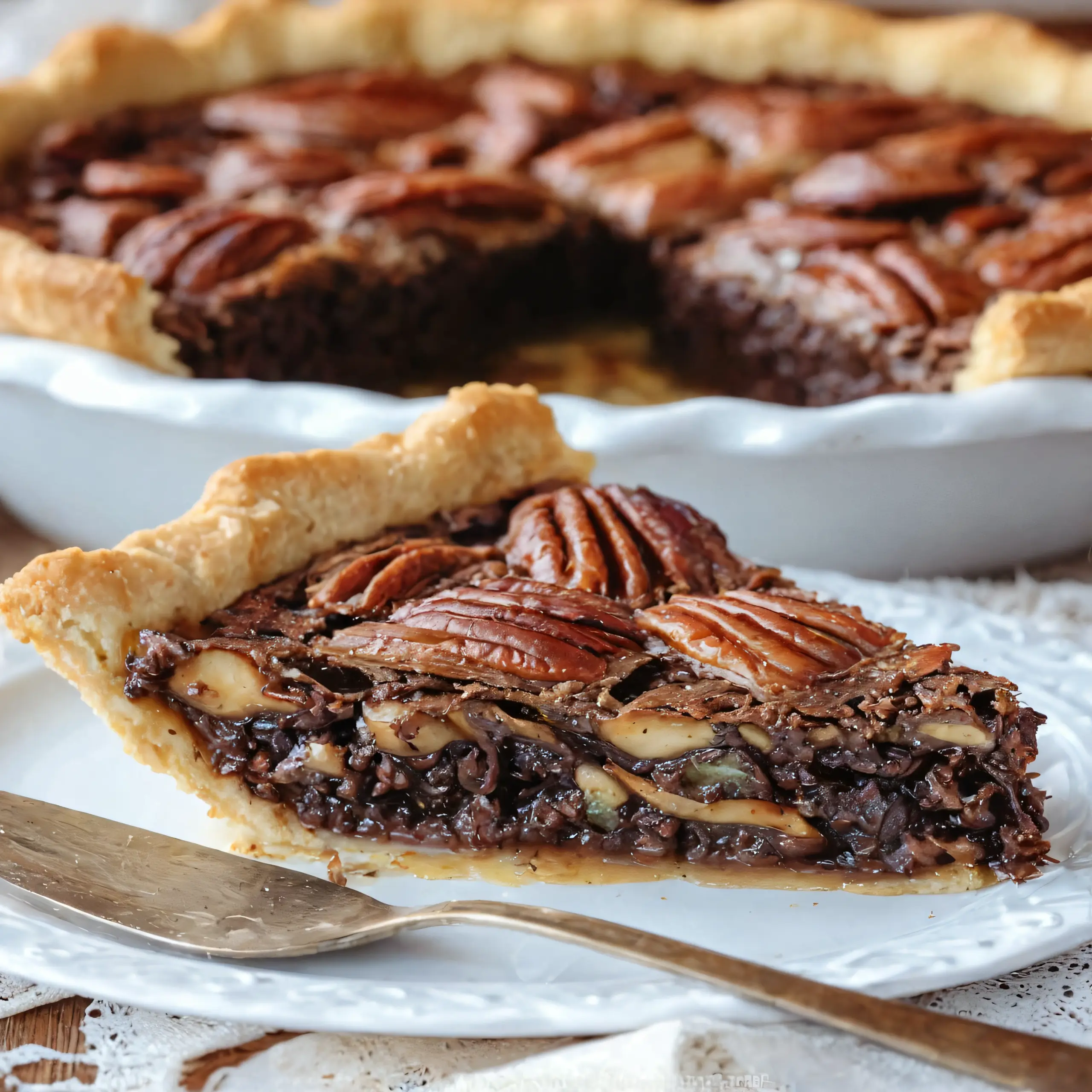 Pecan Brownie Pie – Indulgent Holiday Dessert