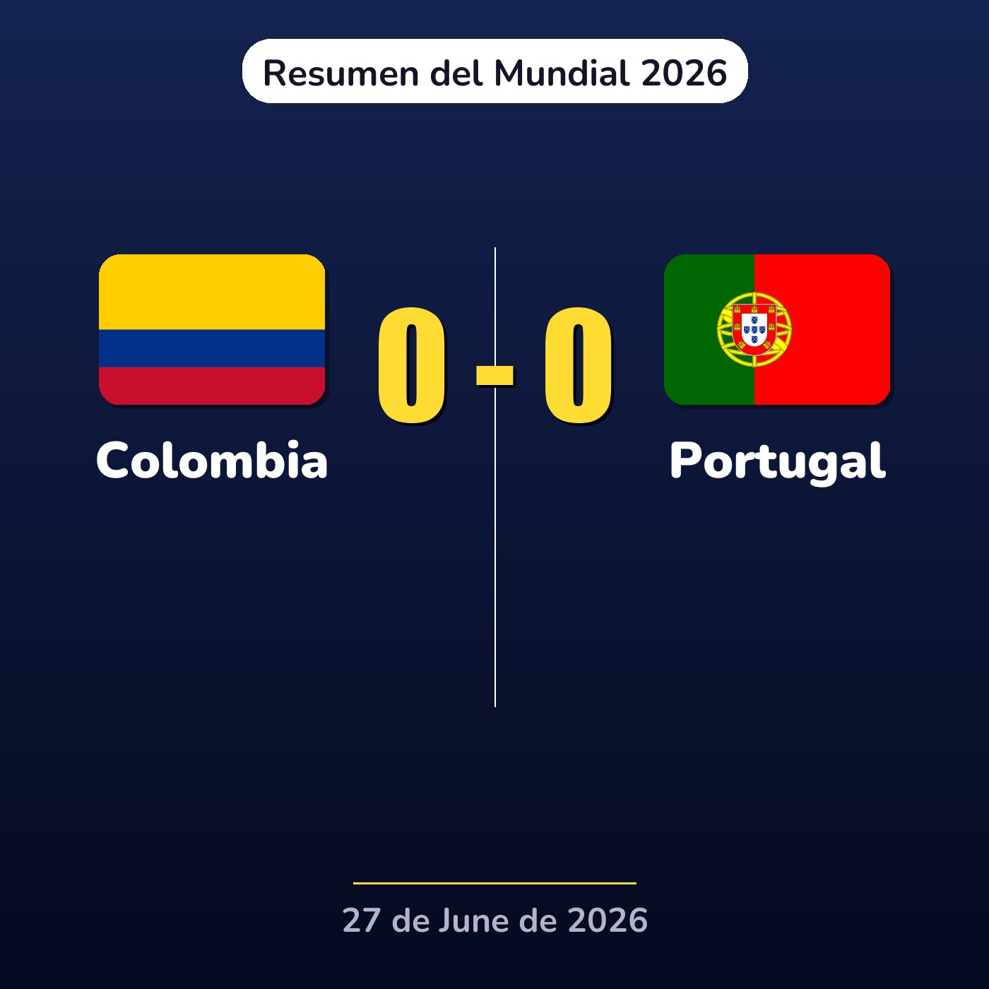 Colombia vs Portugal | Resumen del Mundial 2026