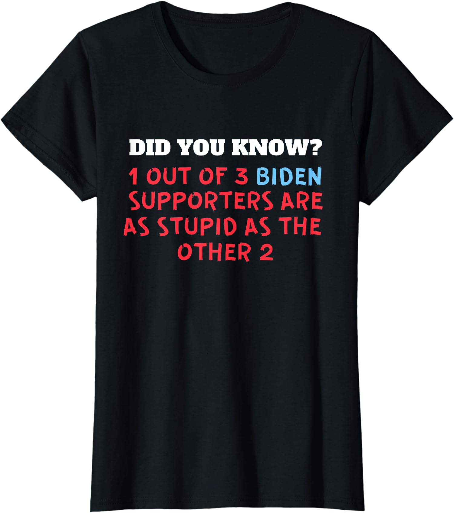 Stupid Biden Followers Funny Political Quotes Gift Ladies’ Crewneck T-Shirt