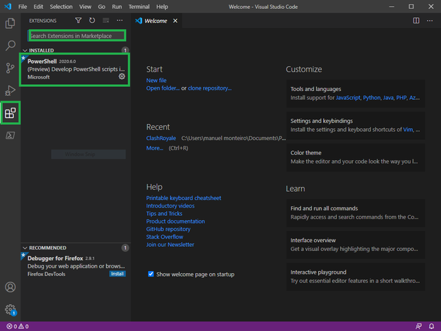 Visual-Studio-Power-Shell