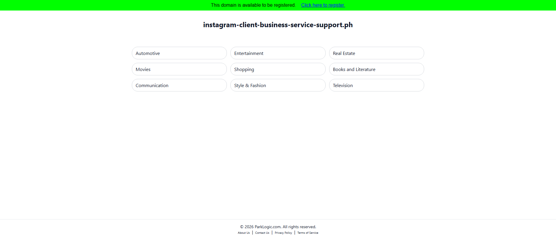 Stored capture of instagram-client-business-service-support.ph