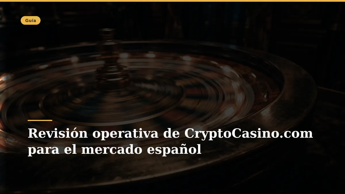Revisión operativa de CryptoCasino.com para el mercado español