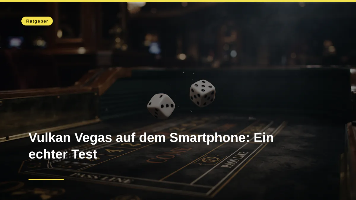 Vulkan Vegas auf dem Smartphone: Ein echter Test