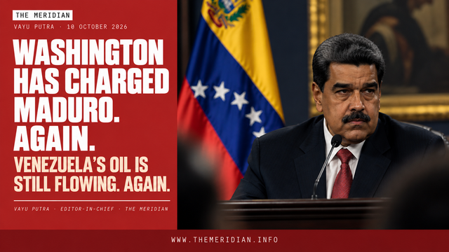 Washington Has Charged Maduro Again Venezuela Oil Still Flowing Vayu Putra October 2026 The Meridian