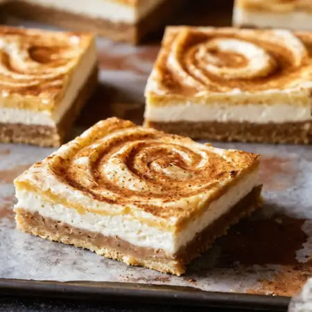 Rich Pumpkin Spice Cheesecake Bars