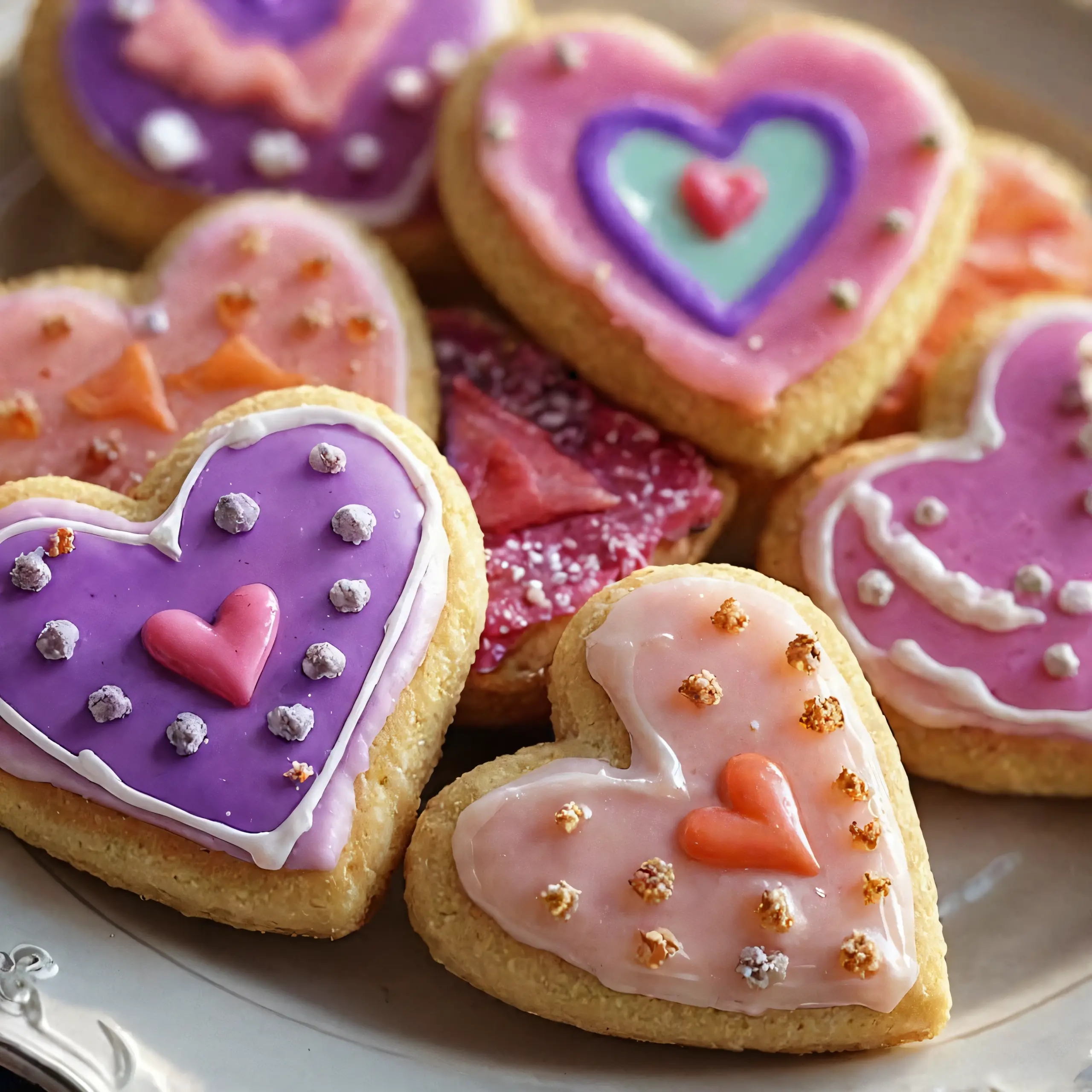 Delicious Valentine Royal Icing Cookies