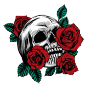 skull roses L