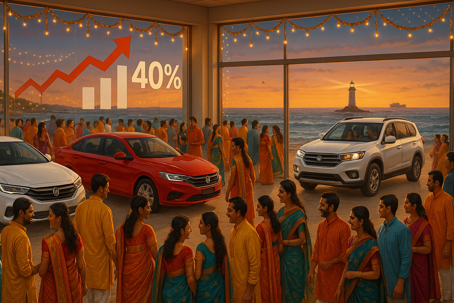 India's auto sales surge 40% driven by festive demand and tax cuts