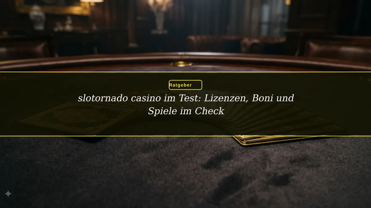 slotornado casino im Test: Lizenzen, Boni und Spiele im Check