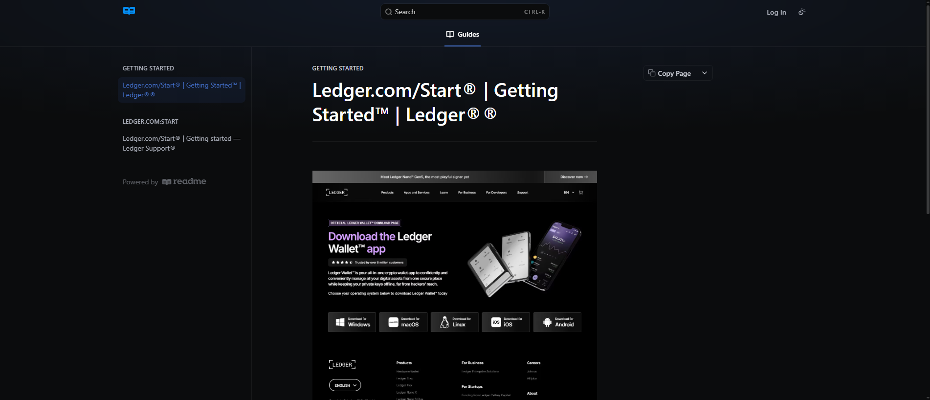 Stored capture of start-ledgr.readme.io