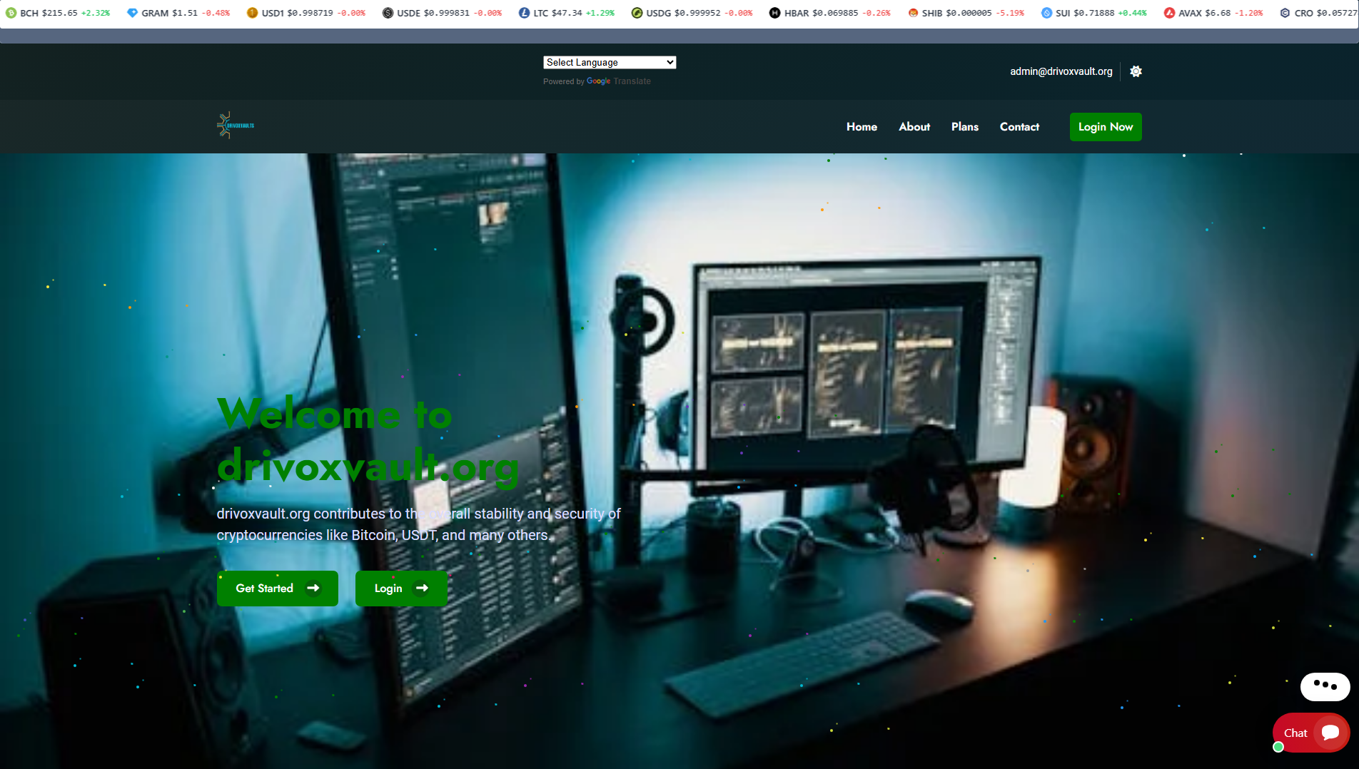 Forensic screenshot of drivoxvault.org showing the phishing page layout