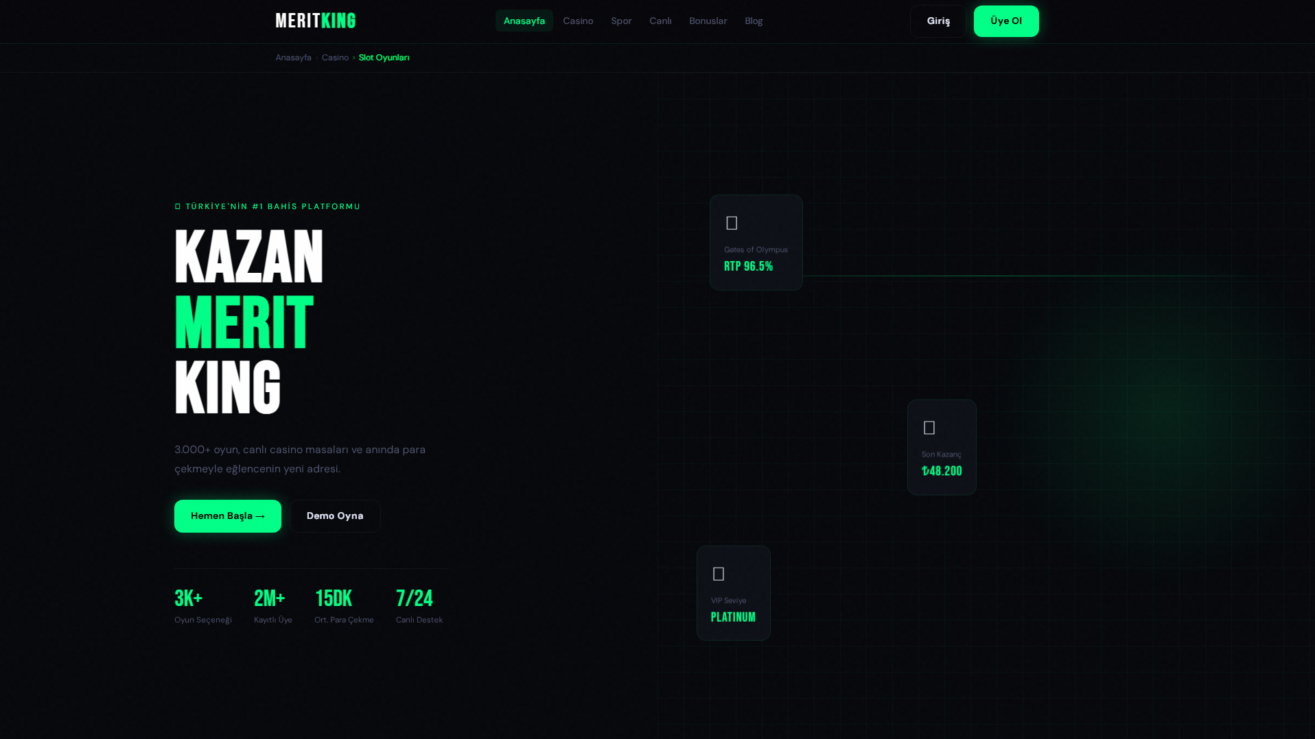 Forensic screenshot of tr.meritking-resmi-tr2.icu showing the phishing page layout