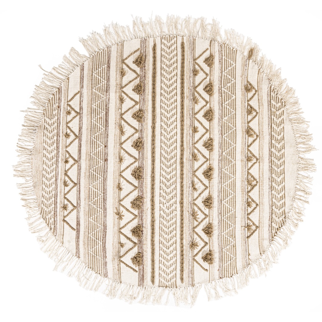 C-007 Round Handmade Cotton Rug
