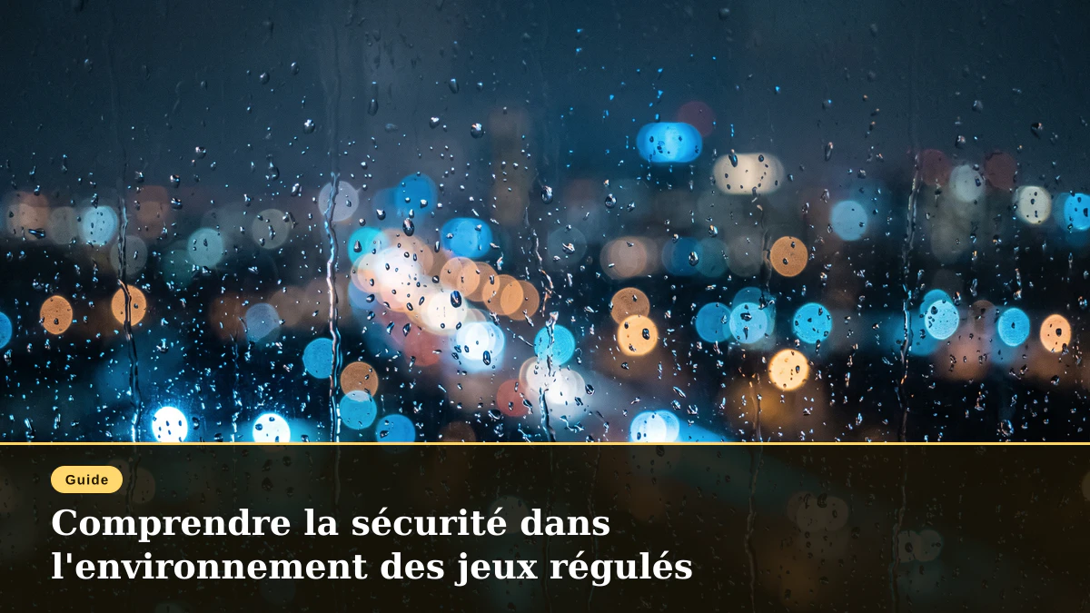 Comprendre la sécurité dans l'environnement des jeux régulés
