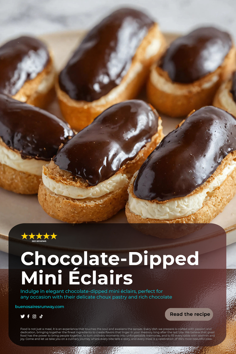 Chocolate-Dipped Mini Éclairs Formula
