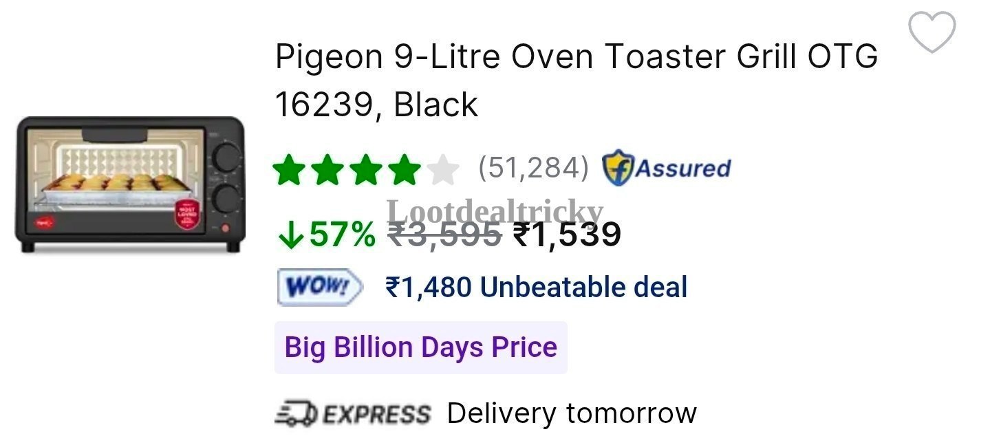 Pigeon Oven Toaster Offer Image