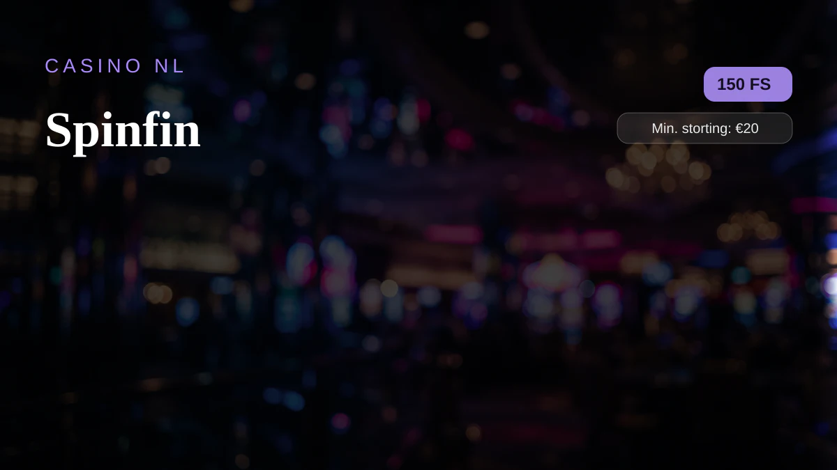 Spinfin casino — welkomstbonus 100% match bonus tot €2.000 + 150 FS, betalingen: Visa, Mastercard, Skrill, Neteller, Paysafecard