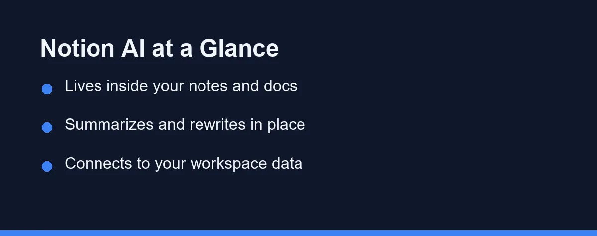 Notion AI at a Glance