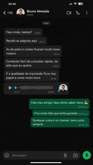 Feedback profissional - Atlas de Biomecânica