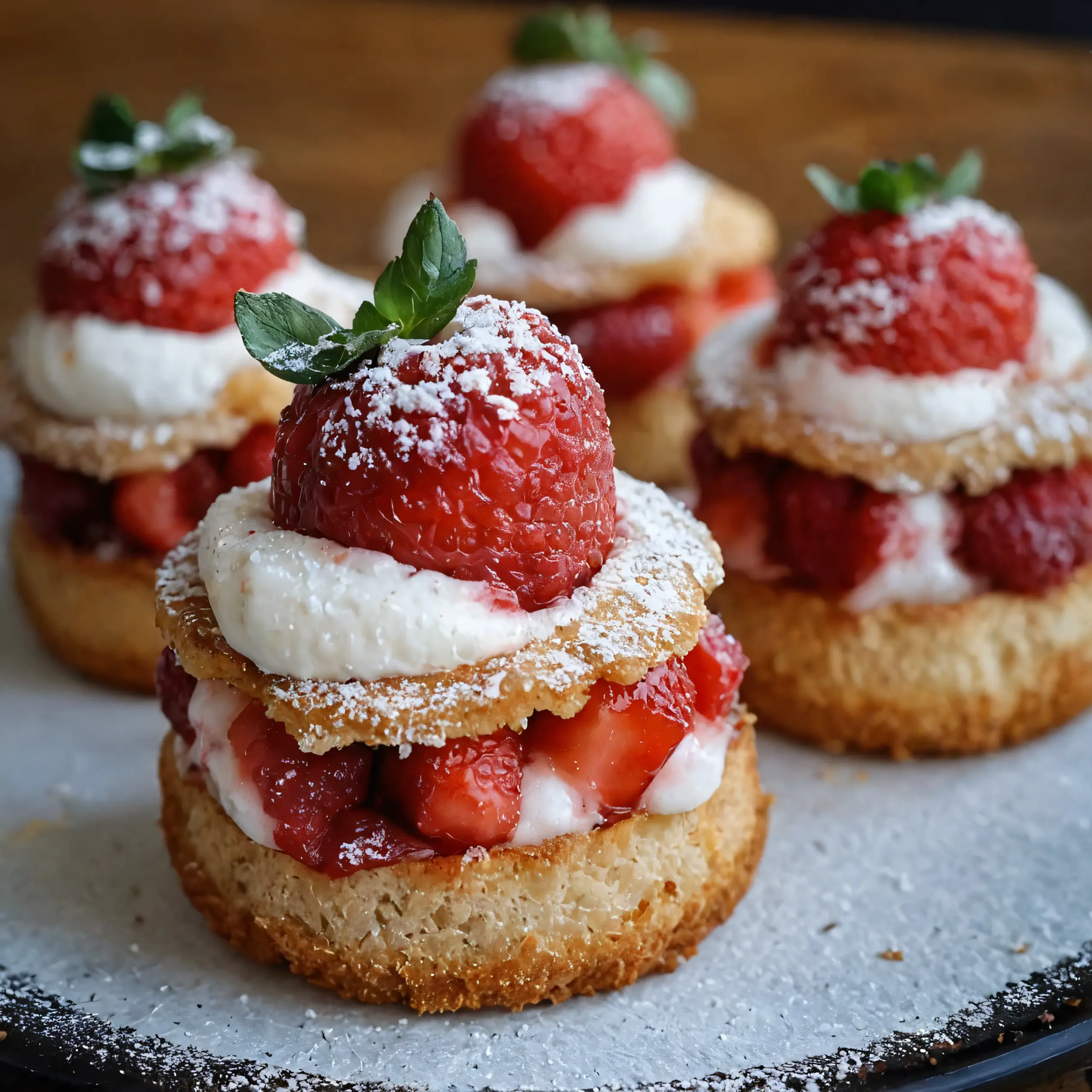 Delightful Mini Strawberry Cakes