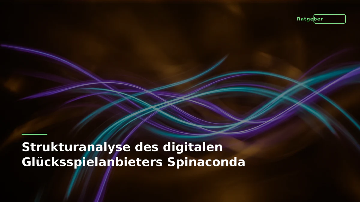 Strukturanalyse des digitalen Glücksspielanbieters Spinaconda
