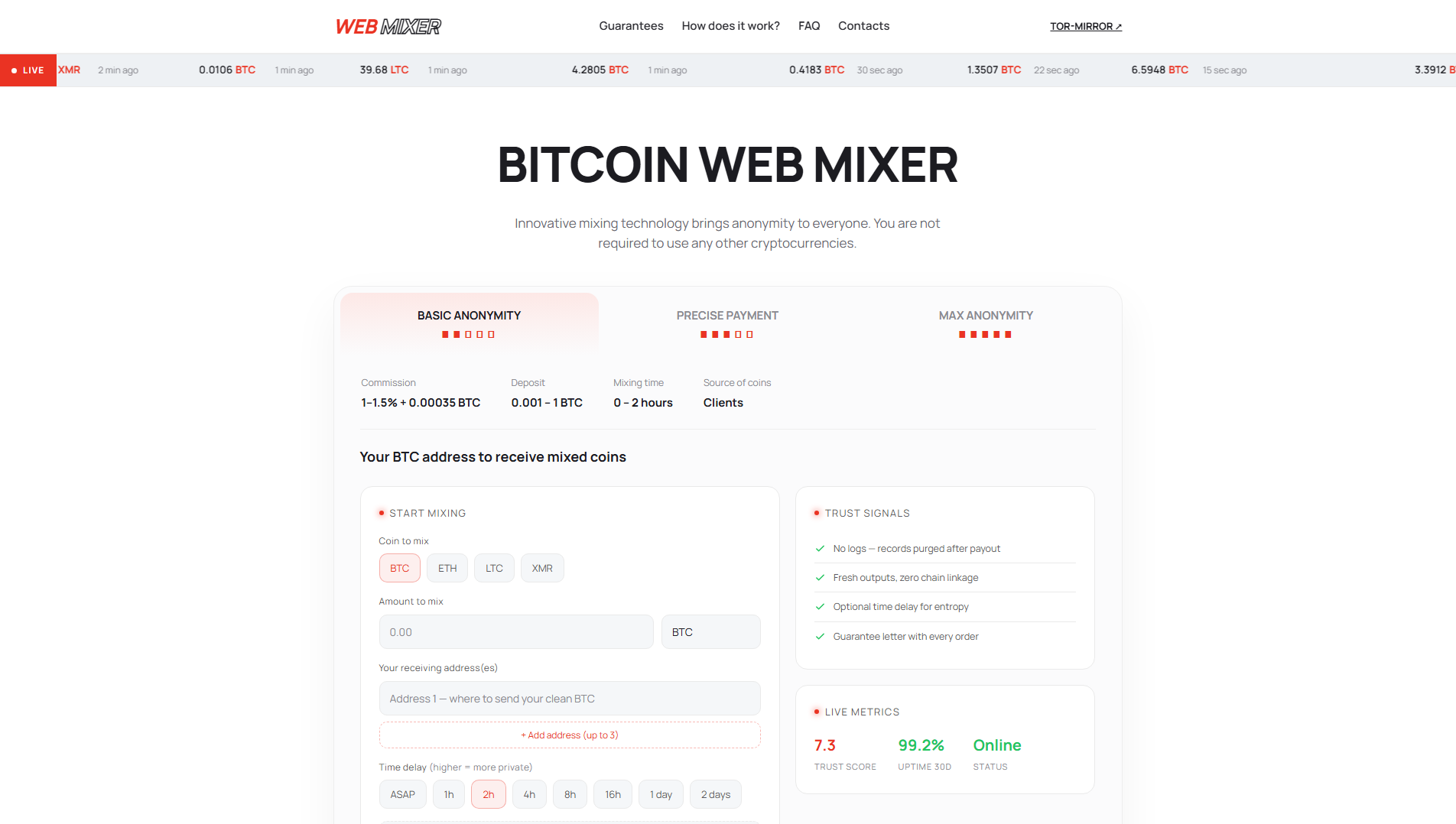 Stored capture of webmixer-mixcrypto.vip