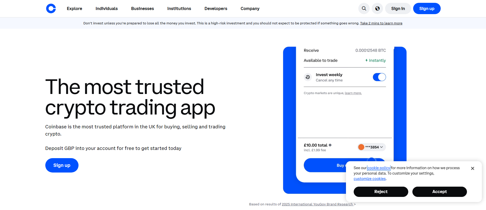 Forensic screenshot of 19203910-coinbase.com showing the phishing page layout