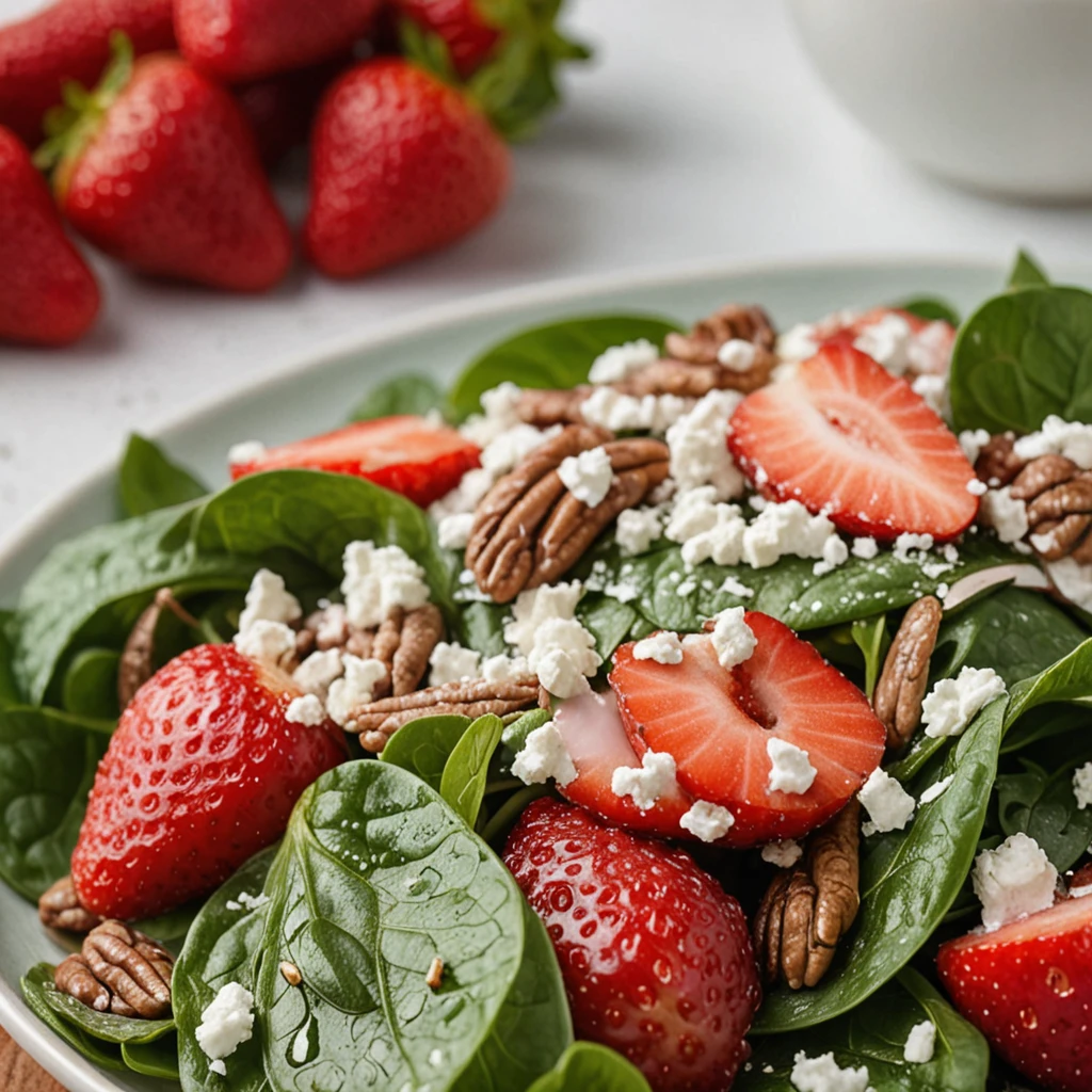 Strawberry Spinach Salad with Feta