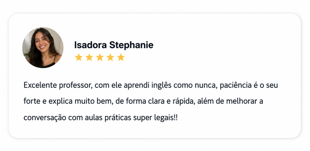 Depoimento da aluna Isadora