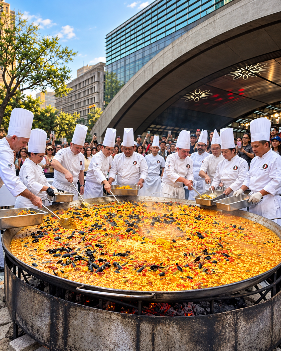 Visitors gathered for a Spanish food and cultural event in Makati