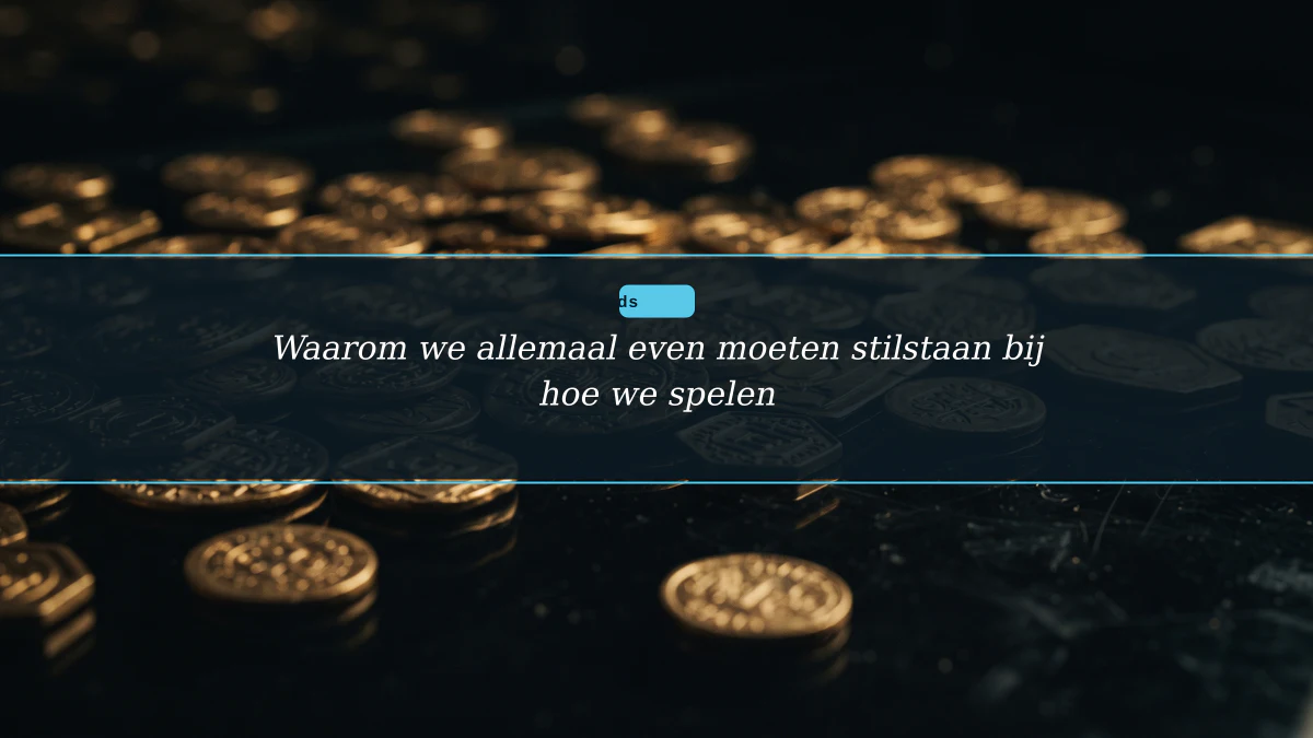 Waarom we allemaal even moeten stilstaan bij hoe we spelen