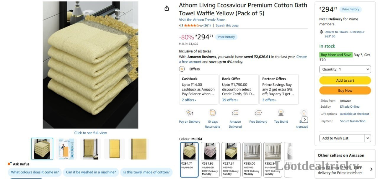 Premium Cotton Bath – Just 78% OFF | Exclusive Sale Discount