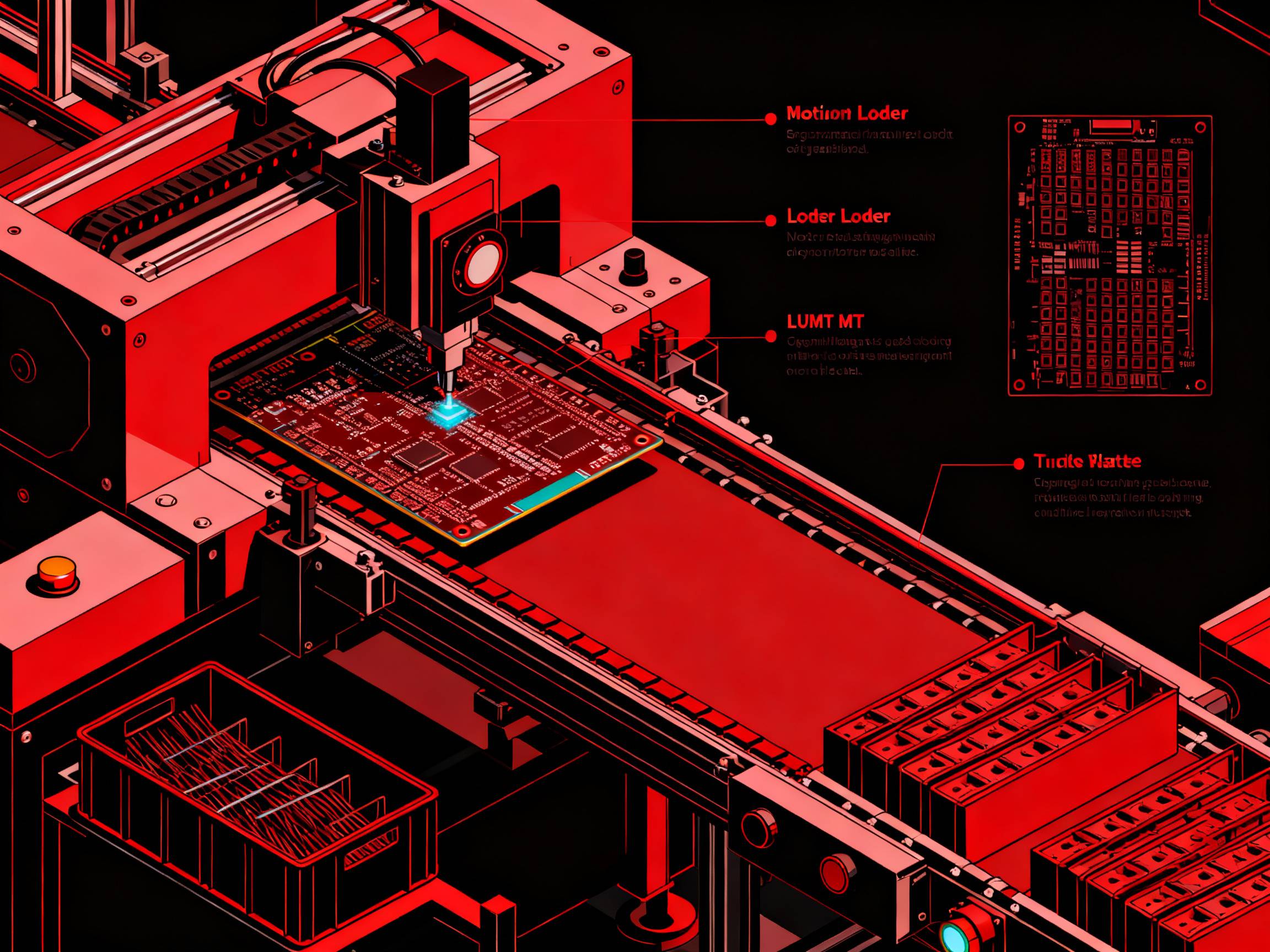 Mastering Automatic PCB Loaders: Setup, Integration, and Optimization for Your SMT Line1 - S&M Co.Ltd Integration of automatic PCB loader into SMT line.