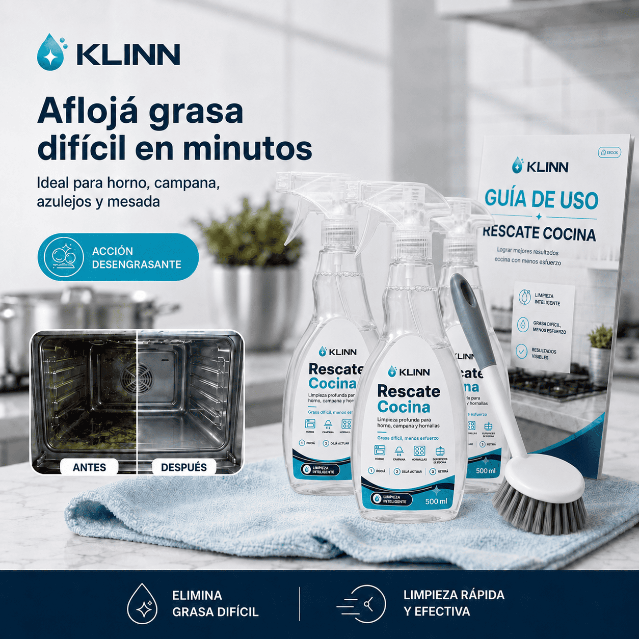 KLINN Rescate Cocina y gu&iacute;a de uso