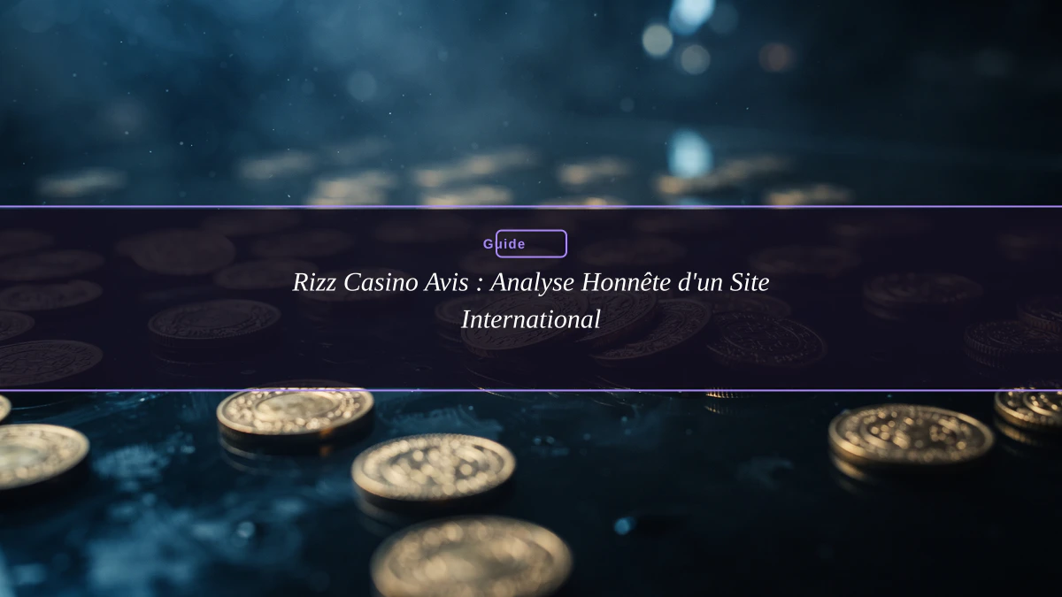 Rizz Casino Avis : Analyse Honnête d'un Site International