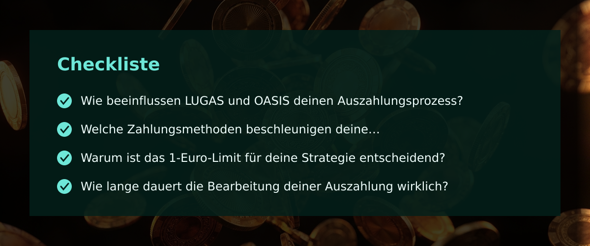Schnelle Auszahlungen und Identitätsprüfung im deutschen Online Casino — Checkliste