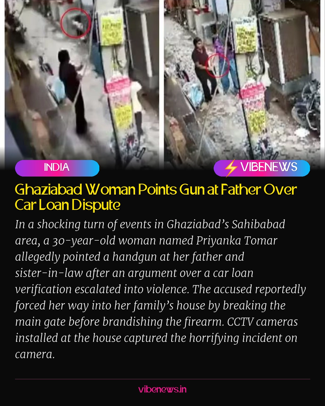 Ghaziabad Woman Points Gun at Father Over Car Loan Dispute