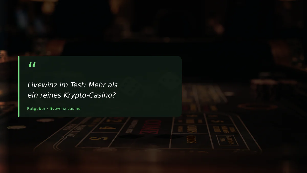Livewinz im Test: Mehr als ein reines Krypto-Casino?