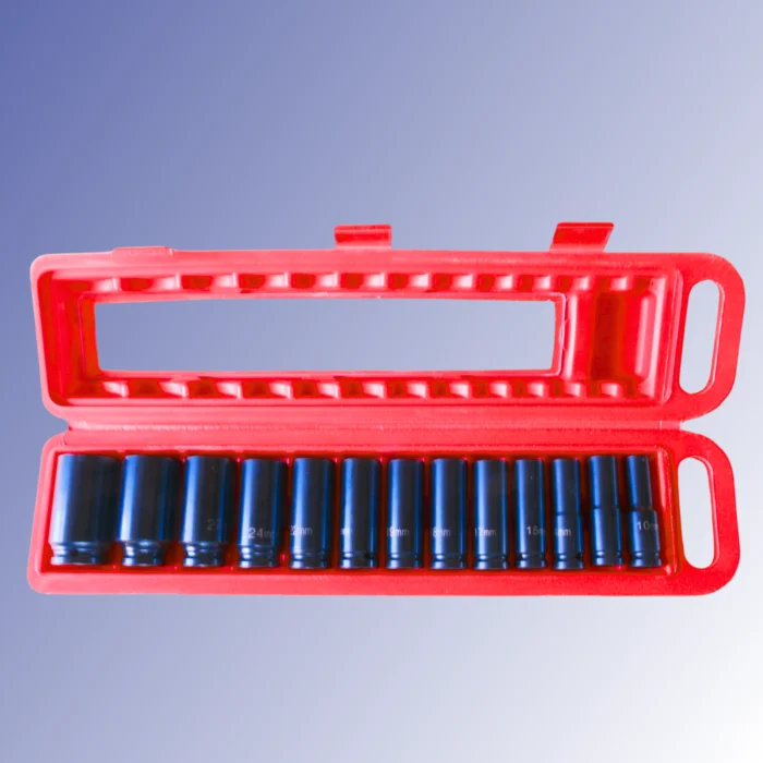 IMPACT DEEP SOCKET SET METRIC 13 PCE 1/2