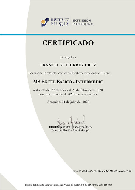 Certificado-Excel