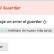 Error Guardar