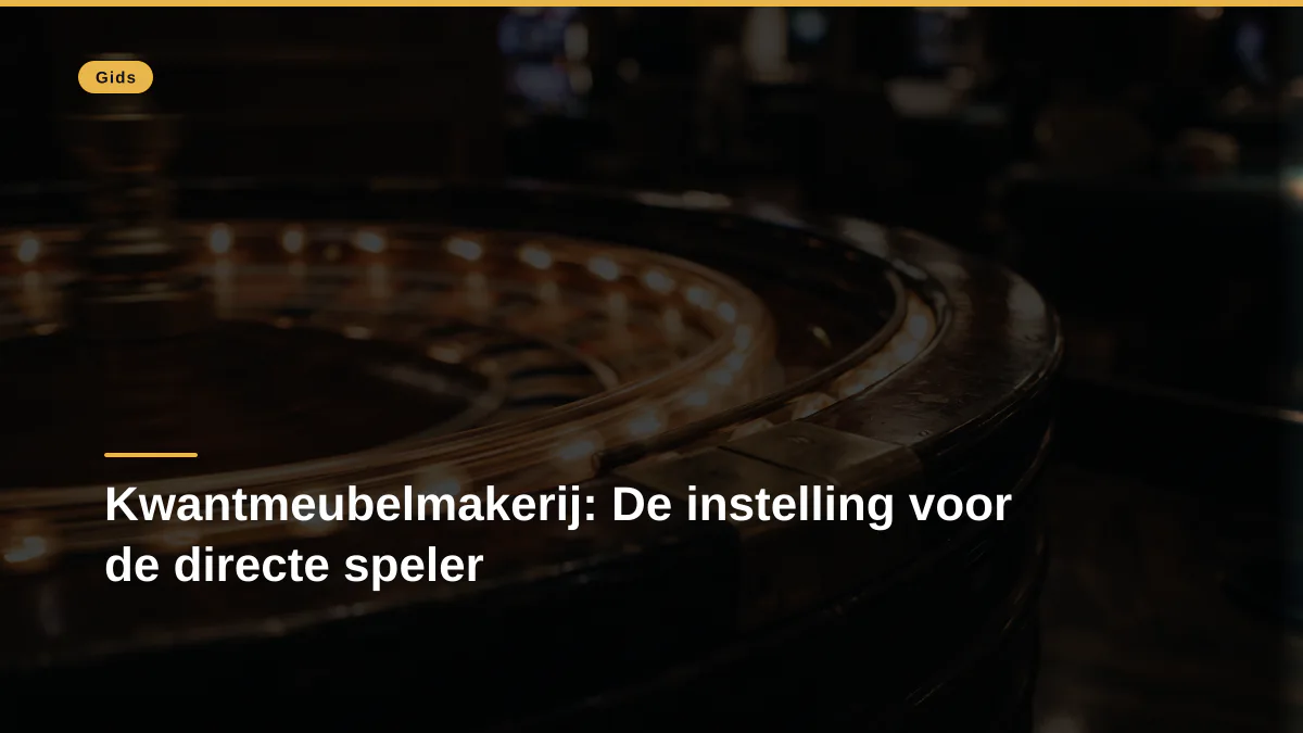 Kwantmeubelmakerij: De instelling voor de directe speler