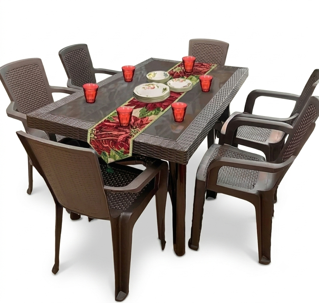 JUEGO DE COMEDOR RATAN GLAMUR 4 P