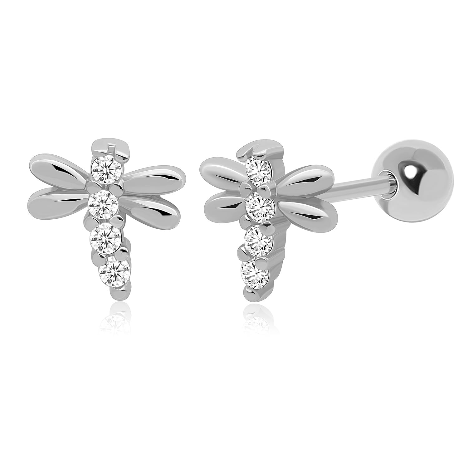 Dragonfly Crystal Studs