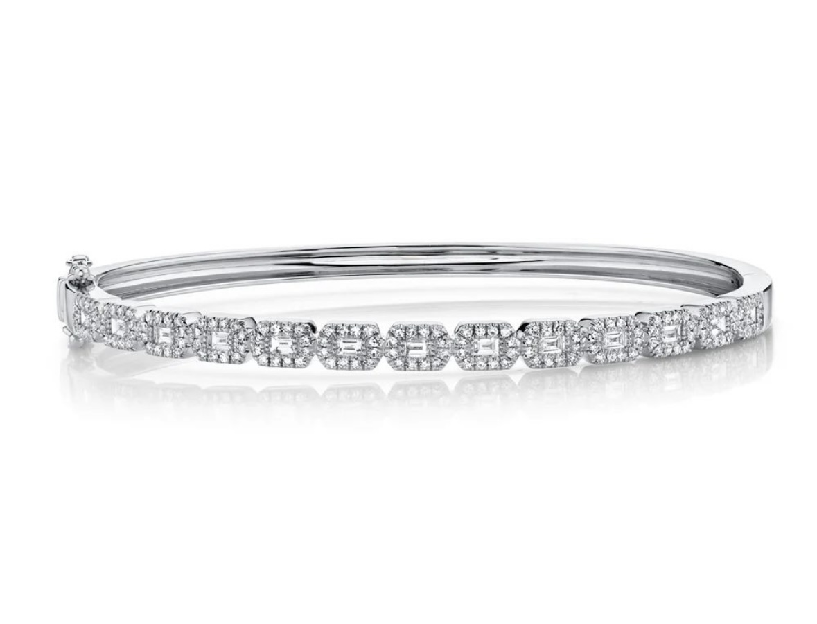 0.86ct Diamond Baguette Bangle