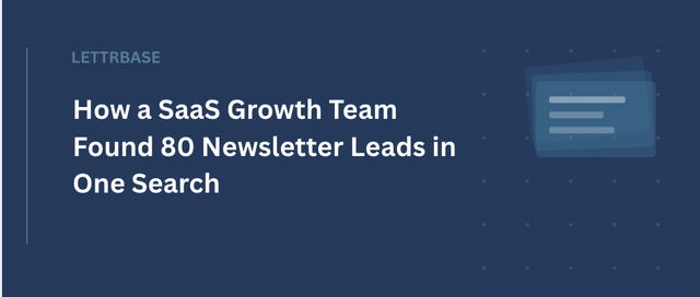 How a SaaS Growth Team Found 80 Newsletter Leads in One Search