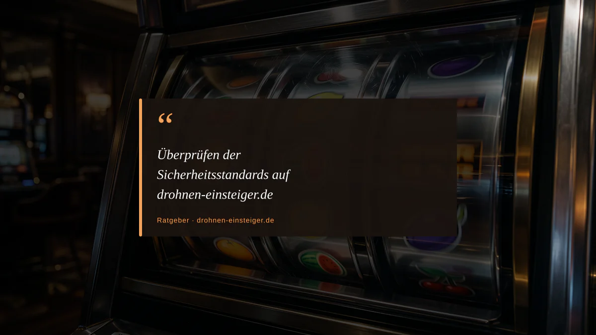 Überprüfen der Sicherheitsstandards auf drohnen-einsteiger.de