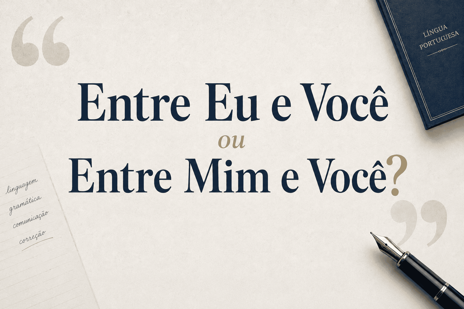 Entre Eu e Você ou Entre Mim e Você: Como Usar?