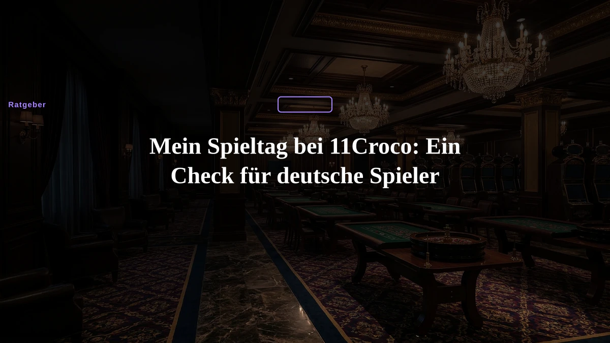 Mein Spieltag bei 11Croco: Ein Check für deutsche Spieler