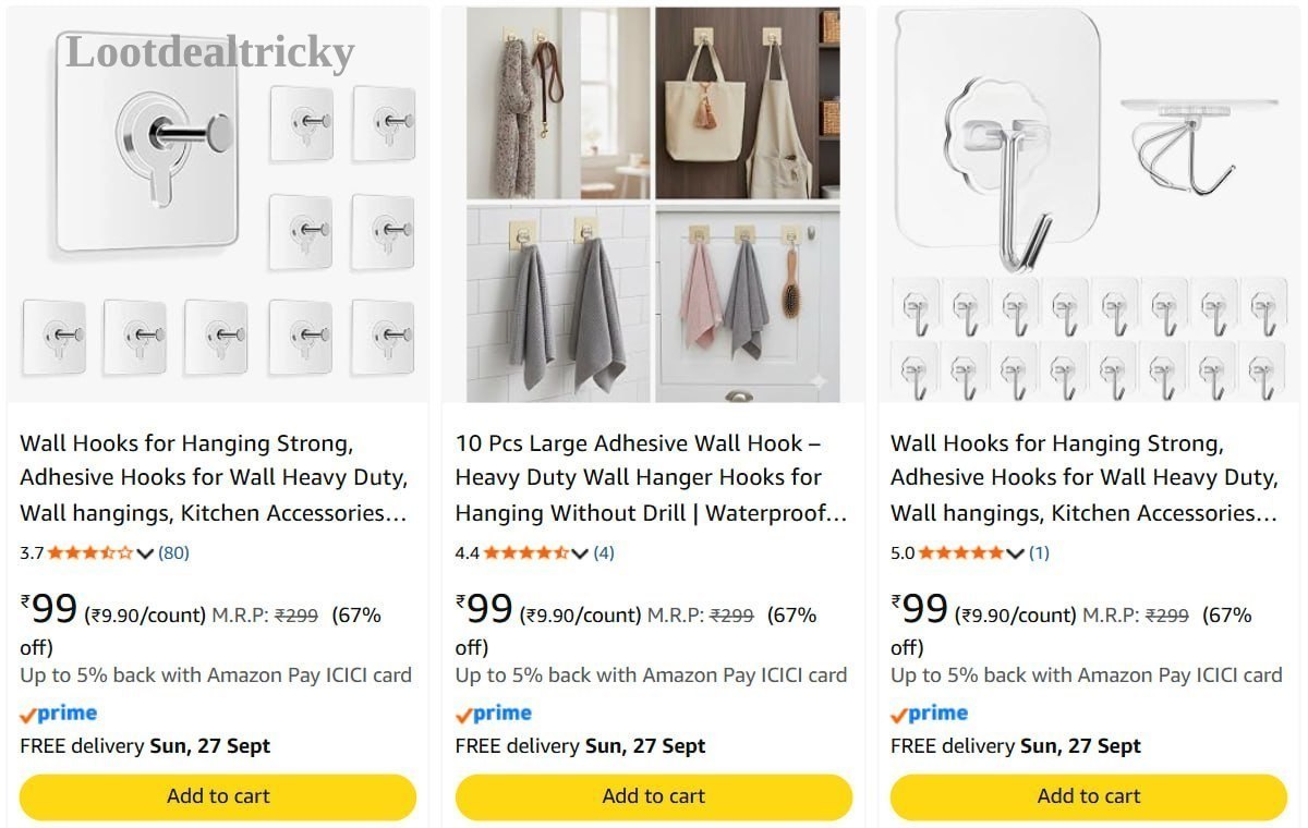 Adhesive Wall Hooks Offer Image